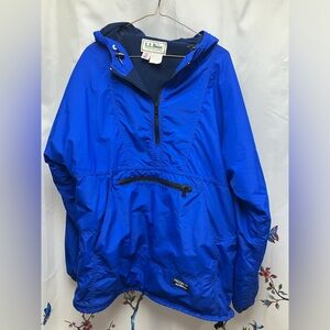 LL Bean Mens L Tall Hooded 1/4 Zip Jacket